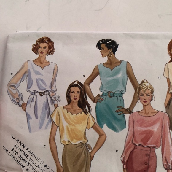 Butterick Classics 6598 sizes 12-14-16 Women's blouse pattern. - Picture 5 of 7